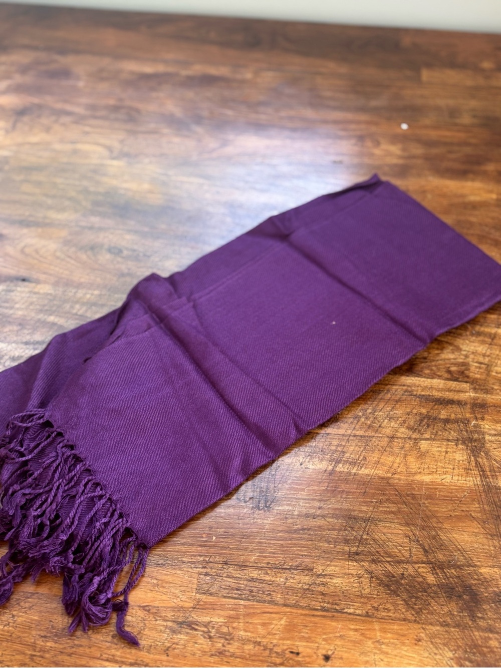 pashmina Plum Fringe Wrap